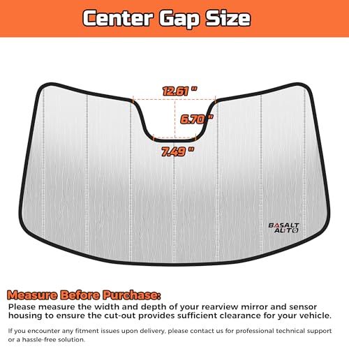 2023-2026 RX Windshield Sun Shade Compatible with 2023-2026 Lexus RX350 / RX350h / RX450h+ / RX500h Silver Reflective Foldable Front Sun Visor Sunshade Protector with Storage Bag Keep Interior Cool - Image 4