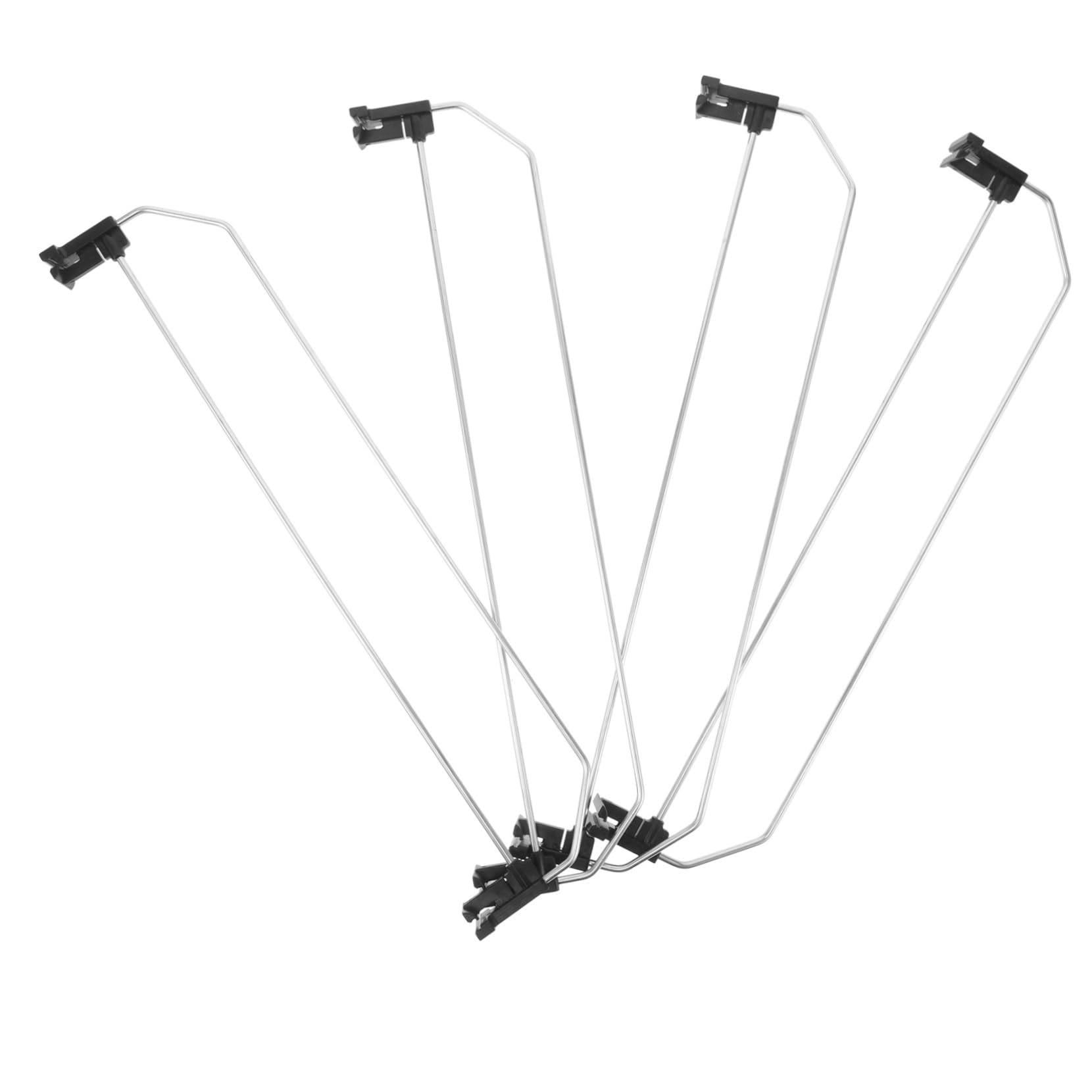 ASAKKURA 4pcs Double-layer Iron Wire Shelf Divider Baffle for Supermarkets and Retail Stores Versatile Organization Rack for Cabinets and Wardrobes