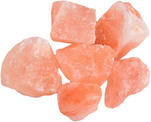 Miniatura 1 de Piedras de sal de cristal rosa del Himalaya de 1.97 a 3.94 pulgadas, trozos de sal rosa del Himalaya de 1.1 libras para lámpara de roca de sal,