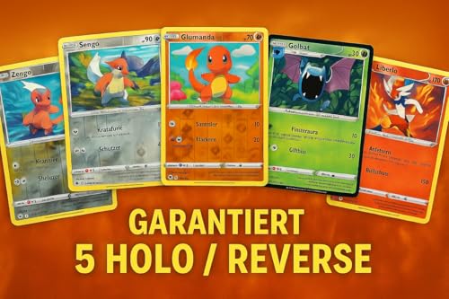 50 Original Pokémon Karten Deutsch – garantiert 5 Holo + 100 Ultra Pro Soft Sleeves – Karten Set für Sammler & Kinder – Bild 3
