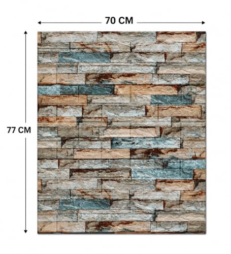 Image of Barebeauty 3D Wall Panel Wallpaper, Self Adhesive PE Foam Brick Sticker, Waterproof Peel & Stick Wall Covering for Home, Bedroom & Living Room Decor, 70 x 77 cm (Pack of 40, 232 Sq. Ft. Approx)