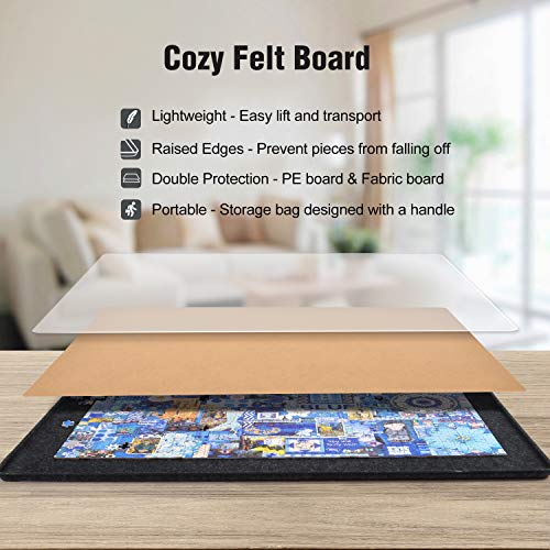 ALL4JIG 1000 Piece Jigsaw Puzzle Boards Portable with Cover,Puzzle Storage Board Puzzle Table Keeper,Puzzle Saver Mat Holder Puzzle Accessories for Adults