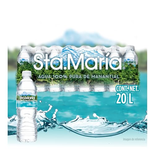 Opiniones y reviews de Botellas de agua pequeñas disponible en línea. 38 Santa Maria Agua Natural 100% pura de manantial 500ml, paquete de 40 piezas