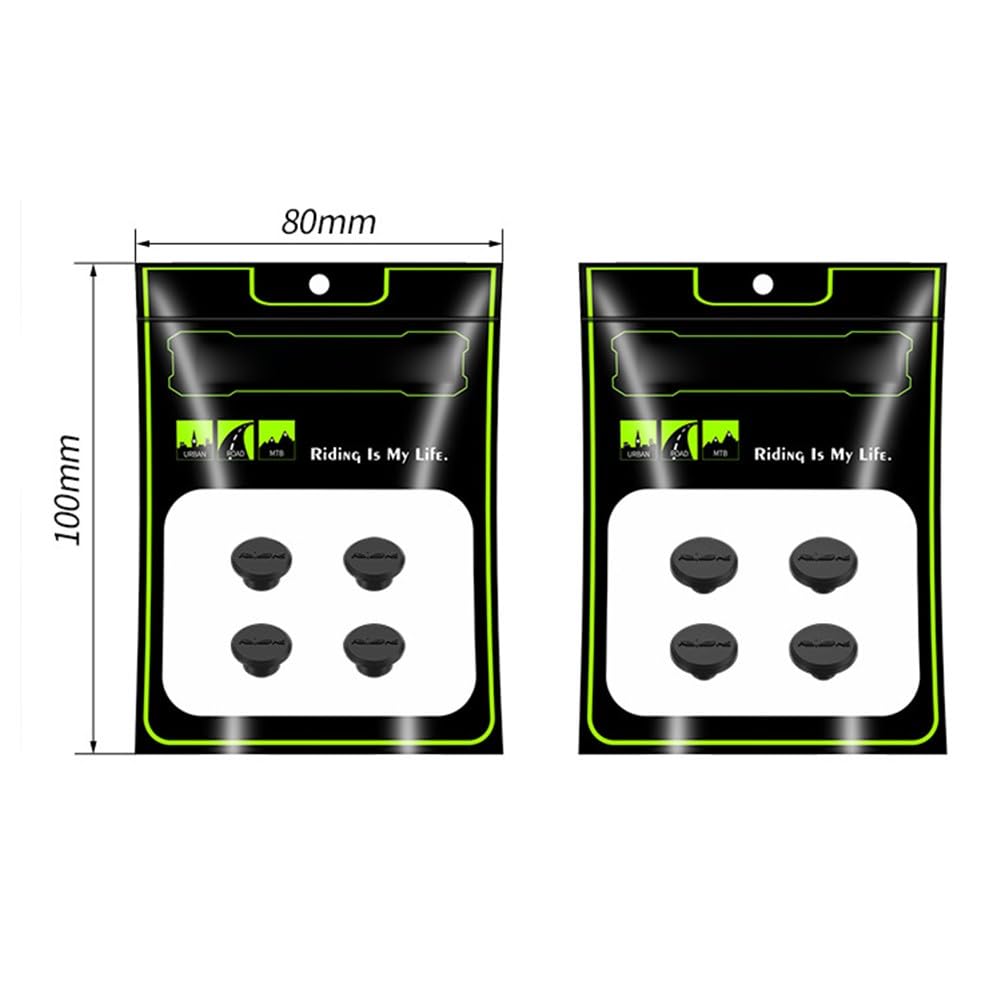 Tappo di spurgo per pinza freno idraulico e tappo antipolvere per vite di spurgo in silicone, per freni idraulici Shimano R7170/R8170/R9270, nero, confezione da 4