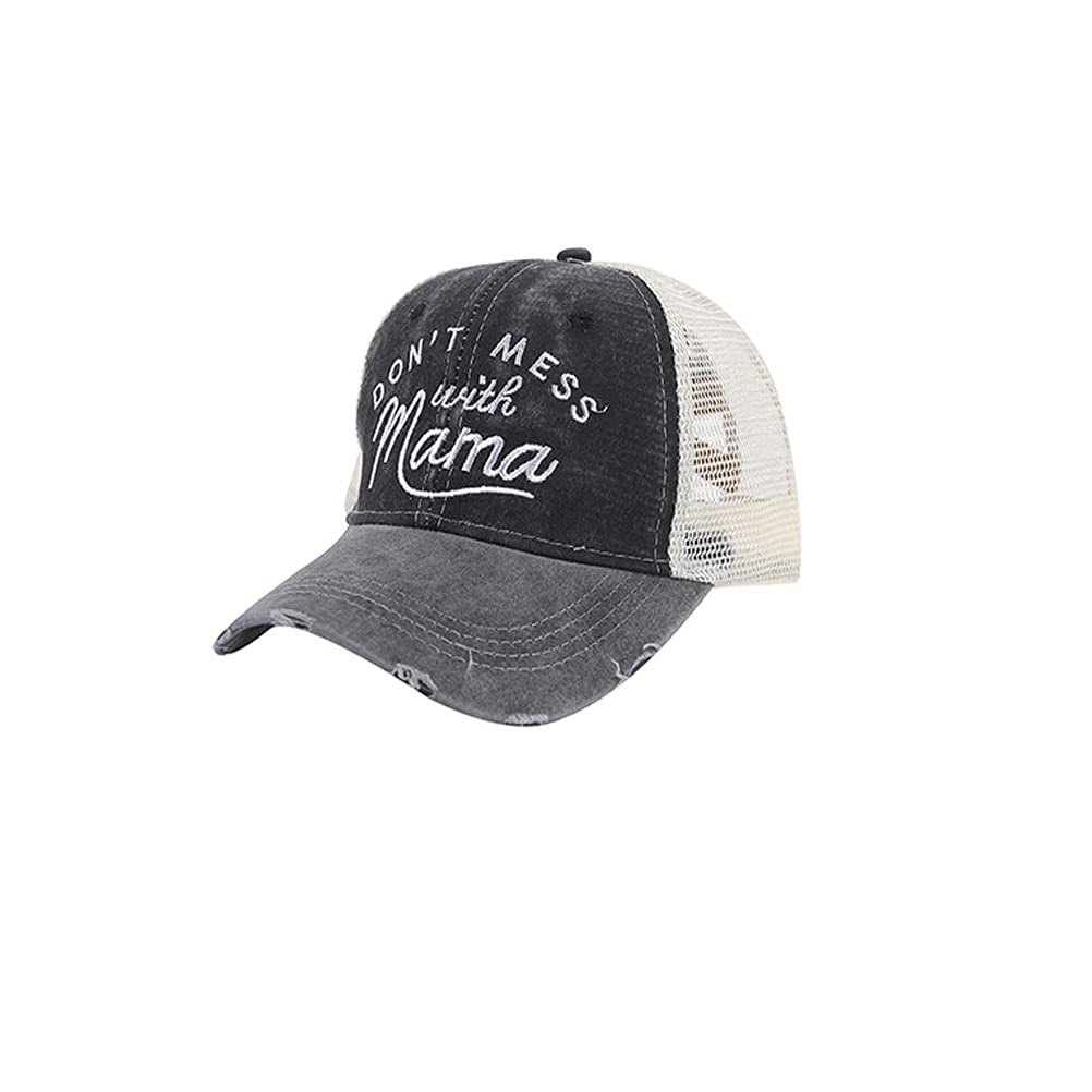 Ponytail Hat Women Mesh High Baseball Cap Distressed Messy Bun Trucker Hat Pony Cap Hot hat