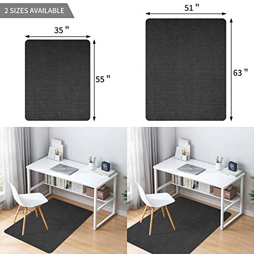 Office Chair Mat For Hardwood Floor, 47"X36" Rolling Chair Mat, Desk Computer Gaming Chair Mat, Tile Floor, Under Desk Low-Pile Rug, Multi-Purpose Floor Protector For Home Office Dark Grey #TOP6