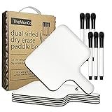 Eastex Dry Erase Paddle Board Set - Double Sided Whiteboard Handheld - Back to School Supplies for...