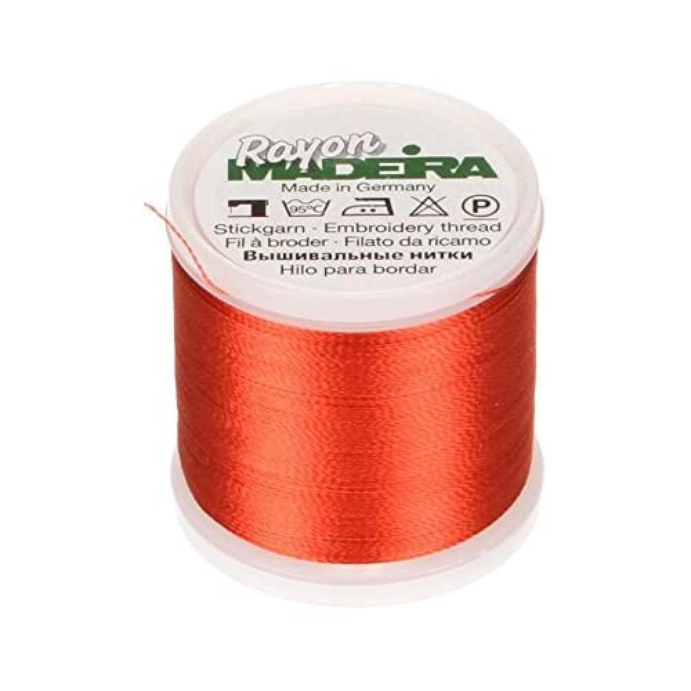 Tacony Corporation Orange Red-Madeira Rayon Thread, Acrylic, Multicolour, 2.79x2.79x3.3 cm