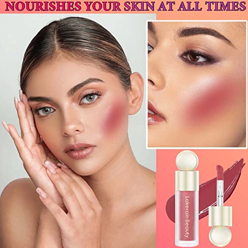 Wenjlyj Matte Soft Liquid Blush,Waterproof Long Lasting Moisturizing Velvet Liquid Blush For Cheeks Natural Pigmented Dewy Cheek Tint Blendable Cream Face Blushes Makeup(#05) thumb #6