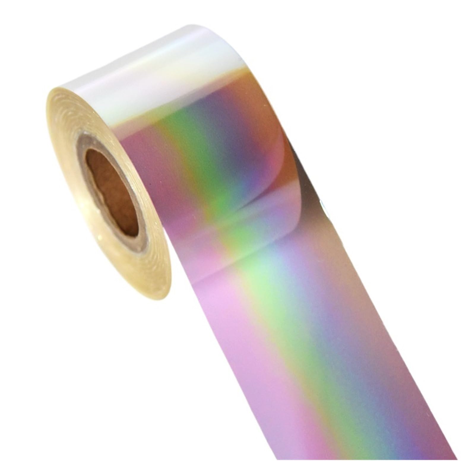 120m Różowa tęczowa folia do paznokci do salonu Holograficzna przezroczysta folia transferowa Folie do tłoczenia na gorąco Papierowe naklejki na paznokcie DIY Narzędzie do paznokci Dekoracyjne wzory