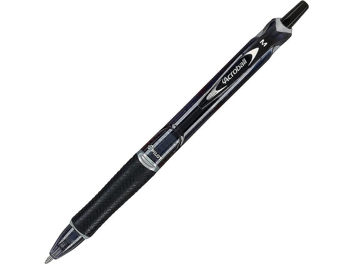 PILOT Acroball Colors Advanced Ink Refillable & Retractable Ball Point Pens, Medium Point, Black Ink, 12-Pack (31810)
