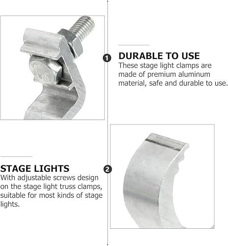 Miniatura 6 de VICASKY Gancho de luz de escenario, accesorios de DJ, abrazaderas de alta resistencia, abrazaderas de ganchos de alta resistencia, braguero de