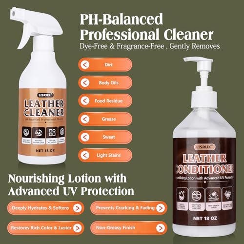 LISRUX Leather Cleaner & Conditioner Kit