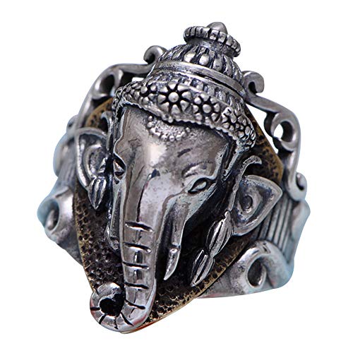 ForFox Vintage 925 Sterling Silber Hindu Elefant Gott Ganesha...
