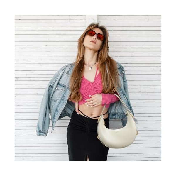 Keyli Shoulder Bag for Women 3 Ways Adjust Strap Clutches Hobo Purses Fashionable Casual Tote Handbags with 2 Zipper Closure