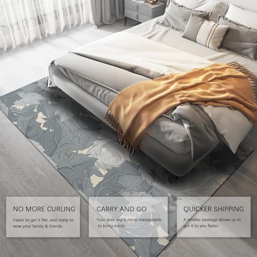 Tapis lavable style Morris 120x210cm pour protéger le sol sous la table à manger
