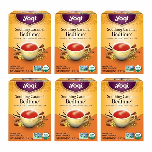 Yogi Tea Soothing Caramel Bedtime Tea - 16 Tea Bags per Pack (6 P...