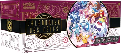 Pokémon : Calendrier des fêtes (8 Cartes Promo Brillantes, 6 boosters, 7 Packs Loisir