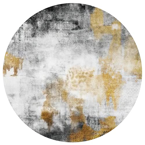 Teppich Rund für Küchen Frühstücksecke Wohnzimmer Schlafzimmer Weicher Kurzflor Anti-Rutsch...
