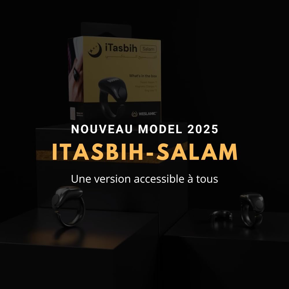 Tasbih Versión Salam, zikr Contador de oraciones Multifunción último Modelo, zikr, Anillo tafsir de gama alta. Regalo islámico. Anillo Inteligente, Rosario Islámico Electrónico