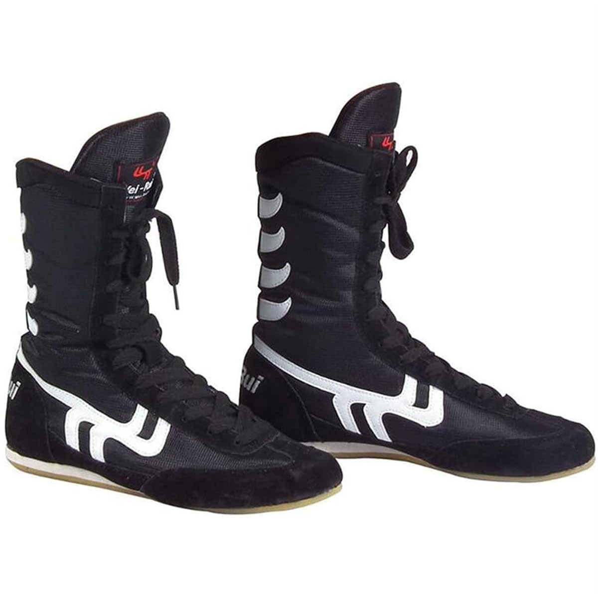 Damen Breite High Top Boxschuhe, Wrestling Kickboxing Turnschuhe Komfort rutschfeste Wrestling Fitness Stiefel