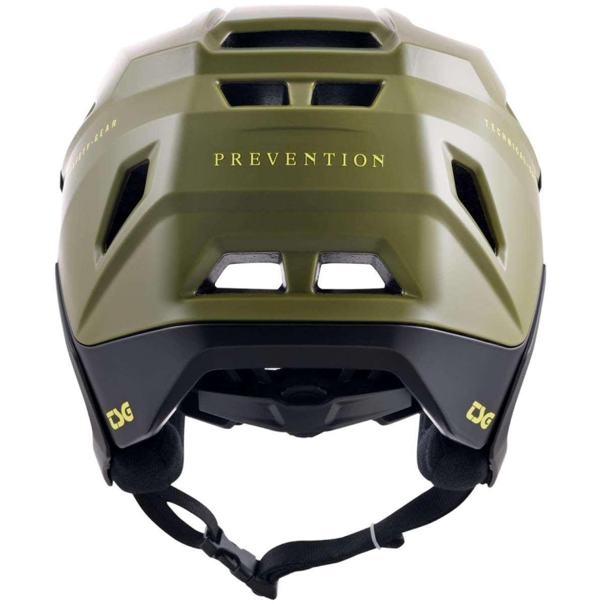 TSG Enduro Prevention Solid Color - Casco de Bicicleta de montaña, Color Oliva Satinado