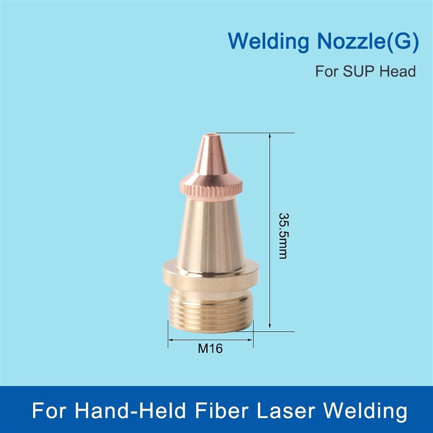 SUP20 Laser Welding Nozzles Copper Welding Nozzle for Handheld Portable Laser Machine SUP20S Laser Welding Head(Type F)