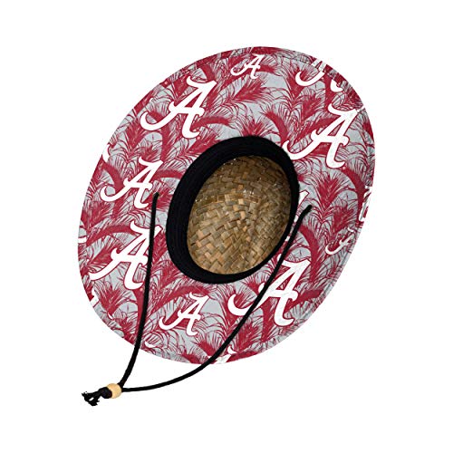 Image of FOCO Men's NCAA College Team Logo Floral Straw Sun Hat