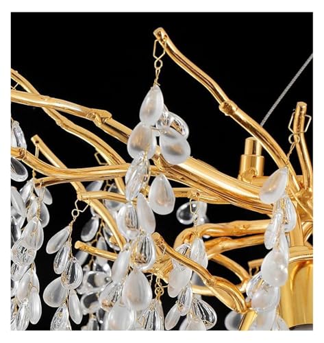 Lustre en cristal LED de luxe D40cm | Éclairage chic plafonnier - 6