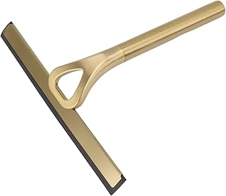 Gold Squeegee Shower Squeegee Squeegee Rubber Scraper with Hook for Shower Glass Door Window Squeegee Squeegee for Window Cleaning Shower Squeegee for Glass Doors Glass Shower Door Cleaner