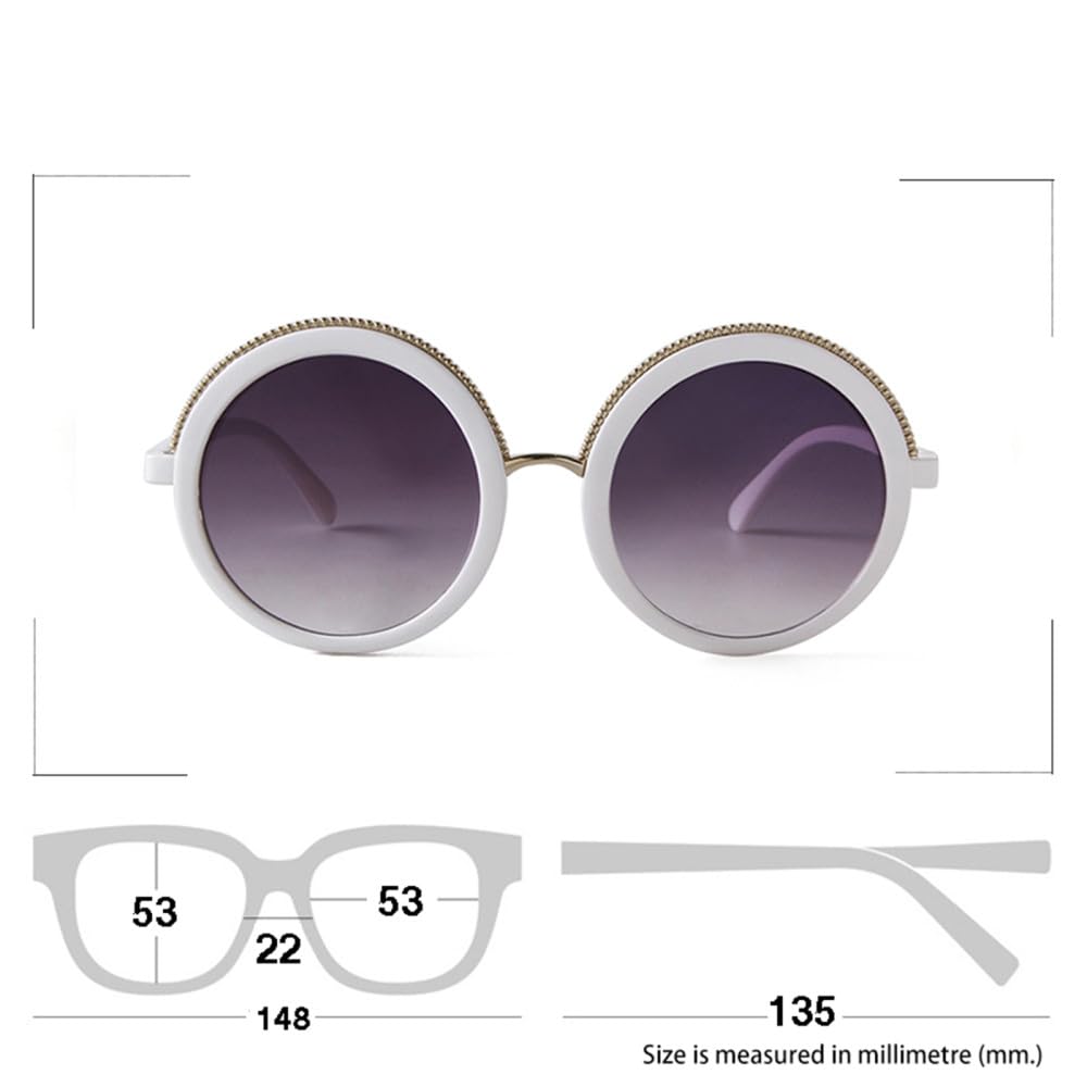 Tonalità tonde in metallo Occhiali da sole da donna Occhiali da vista da uomo Occhiali da sole vintage bianchi rossi Occhiali da sole da donna da donna