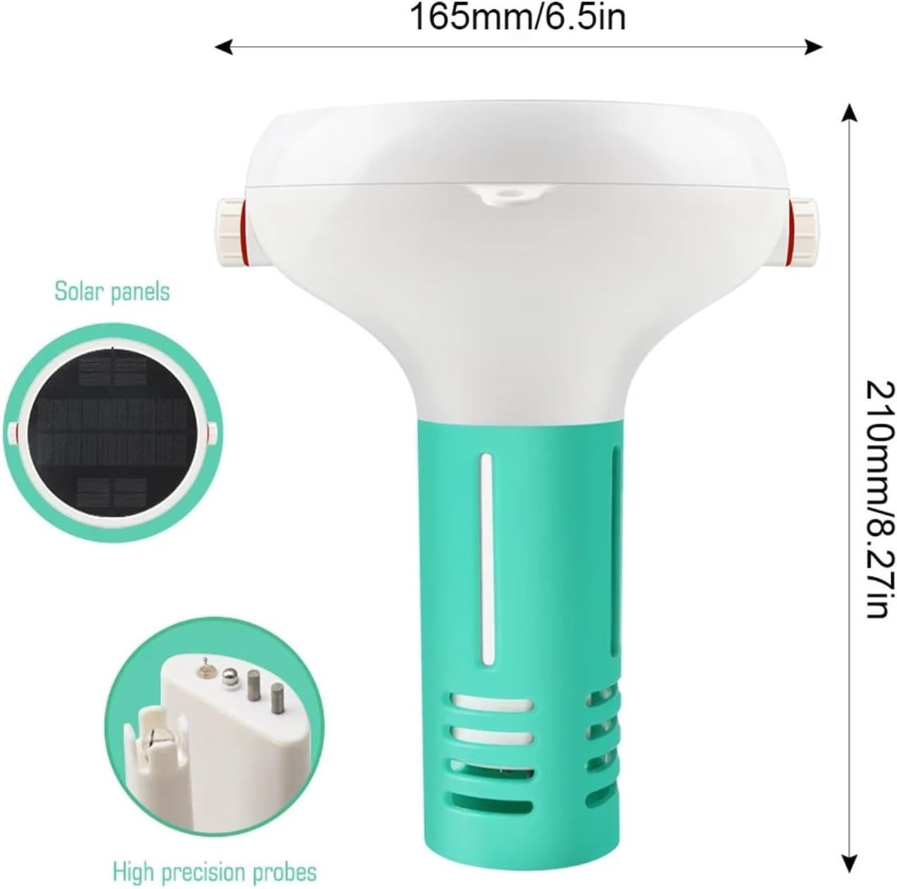 Water Test Meter, Intelligent Chlorin Meter 7in1 PH ORP Total Dissolved Solids Salinity Temp CL Test Meter Swimming Pool Water Tester(ZigBee Gateway)