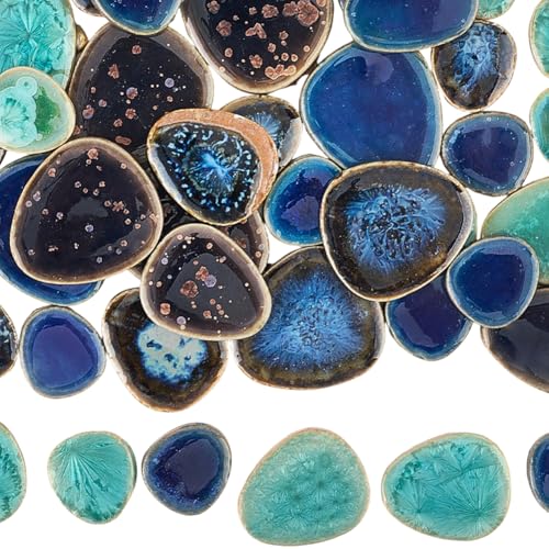 SOFPLATE Mosaik Fliesenstücke Porzellan Mosaikfliesen Tropfenform China Stil Unregelmäßige Mosaikstücke Großpackung Für Heimwerker Bastelarbeiten Teller Blumenntöpfe Vasen Tassen Heim