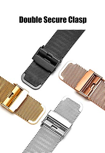 Nicempty Veryfitpro Id205L Smart Watch Replacement Bands Adjustable Mesh Stainless Steel Smartwatch Replacement Straps Wristbands (Rose Golden) #TOP4