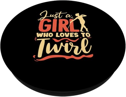 Miniatura 2 de Baton Twirling Majorette Just A Girl Who Loves To Twirl PopSockets Swappable PopGrip
