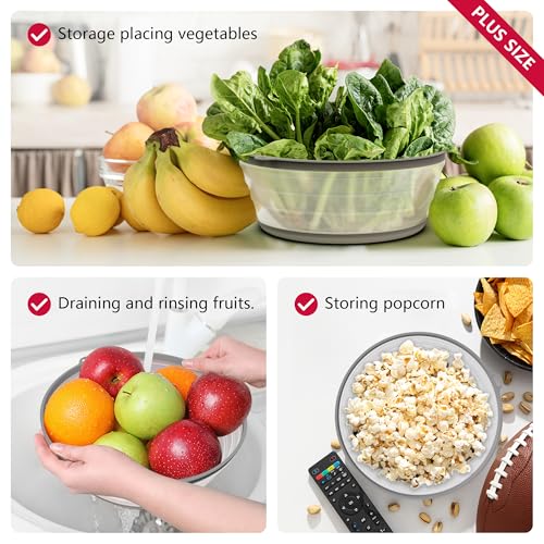 Image of WVM Microwave Splatter Cover Vented for Food with Hook Hole, Splatter Guard & Colander Kitchen Gadget for Food, Meal Prep, Grey, L(13.39 inchx3.94 inch)-Pack of 1