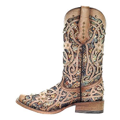 Corral Boot Company Womens Bone Inlay Studded Boot4