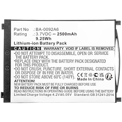 Batterie pour scanner Cipherlab RS31 2500mAh BA-0092A6 lecteur code barre