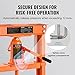 VEVOR Hydraulic Shop Press, 12 Ton/26000lbs, H-Frame, 4-Hold Adjustable Height, with Movable Plates, for Garage or Professional Users, Orange