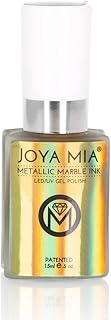 Metallic marble ink for nails by Joya Mia Metallic Marble Chrome Ink effect use marbelizer to get marble effect use over top matte or top gloss shiny for different marble effects (MBM-4)