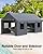 DEXSO Carport 13'x20' Portable Garage, Heavy Duty Carport Canopy, Reinforced Steel Poles, 4 Roll-up Doors & 4 Windows, for Pickup, Boat, and Equipment, Gray