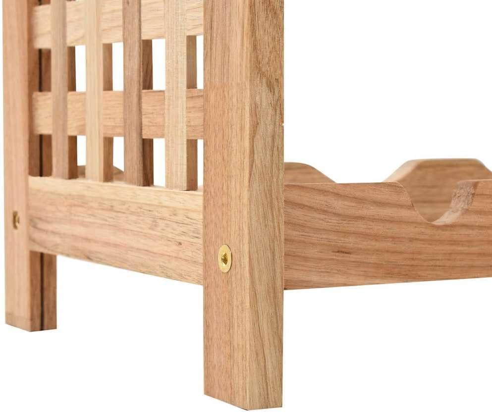 Solid Walnut Wood Wine Rack for 25 Bottles, 5-Tier Storage Shelf, 24.8"x9.8"x28.7" Dimensions, Elegant Frame for Ventilated Display and Home Decor