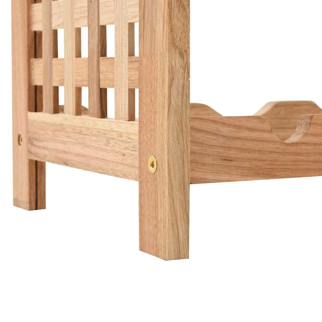 Générique 5-poziomowy stojak na wino z litego orzecha włoskiego, przechowywanie 25 butelek, uchwyt na butelki 63 x 25 x 73 cm z wentylowanymi półkami, elegancki i kompaktowy design dla Twojego