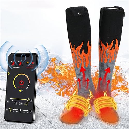 Beheizte-Socken-Verbesserte-Wiederaufladbare-Waschbare-APP-Fernbedienung-Batterie-Elektrische-Heizsocken-Fuer-Die-Jagd-Eisjagd-Camping-Wandern