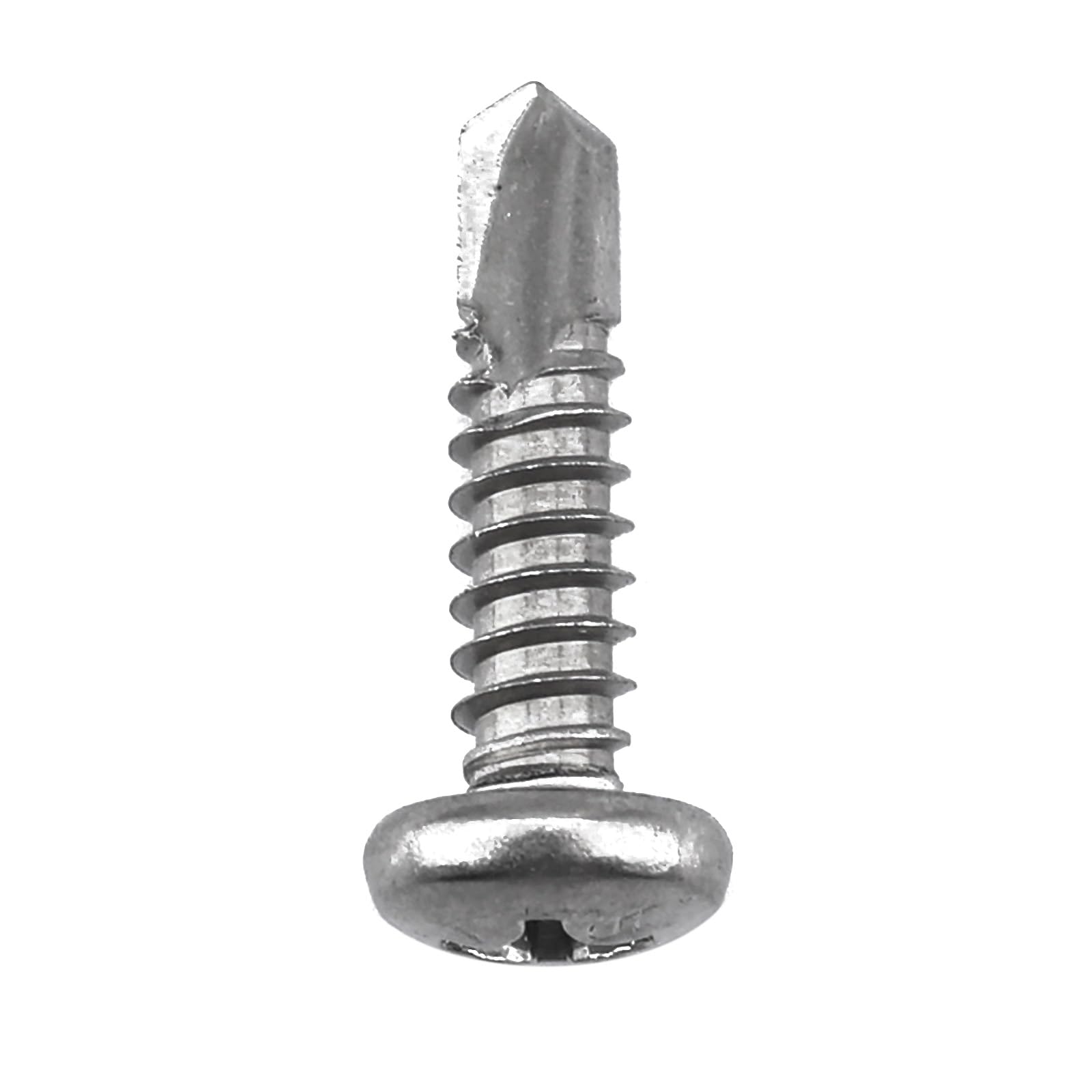 (30 Pieces) M6.3x19mm Pan Head Self Drilling Screws Phillips Drive Machine Bolt 304 Stainless Steel Self Tapping Slotted Bolts - Image 4