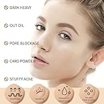CC Cream With SPF 50 - Full Coverage Foundation, Invisible Pore, Even Skin Tone, Covering Blemishes, Hydrating, Breathable Lightweight Long Lasting Waterproof Matte (Natural) - Image 5