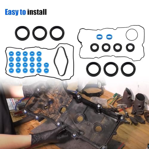 Image of Valve Cover Gasket Set Fit for Ford 3.5L F150 2013-2014 for Transit 150 250 350 2015-2020 for Expedition Lincoln Navigator 3.5L V6 Turbo 2015-2017# VS50879R VS 50879 R GS33868 BR3Z6C535A