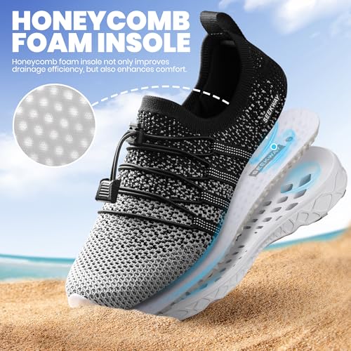 Image of SEEKWAY Mens Womens Water Shoes Quick Dry Aqua Shoes Barefoot for Beach Surf Hiking Pool Water Sports