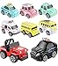 GeyiieTOYS True Metal-Geschenkset 8tlg LKW Auto Spielzeug Zurückziehen Spielzeugautos Polizeiwagen Kinderspielzeug Fahrzeuge Reibung angetrieben für Mädchen Kinder