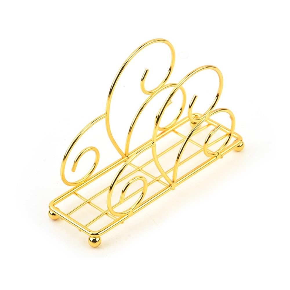 PaperTowel Holder, Iron Vertical Paper Towel Holder for Hotel Cafe Desktop(Gold)